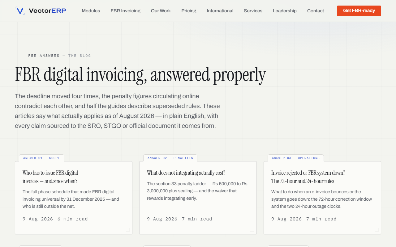 FBR Answers — the VectorIT blog