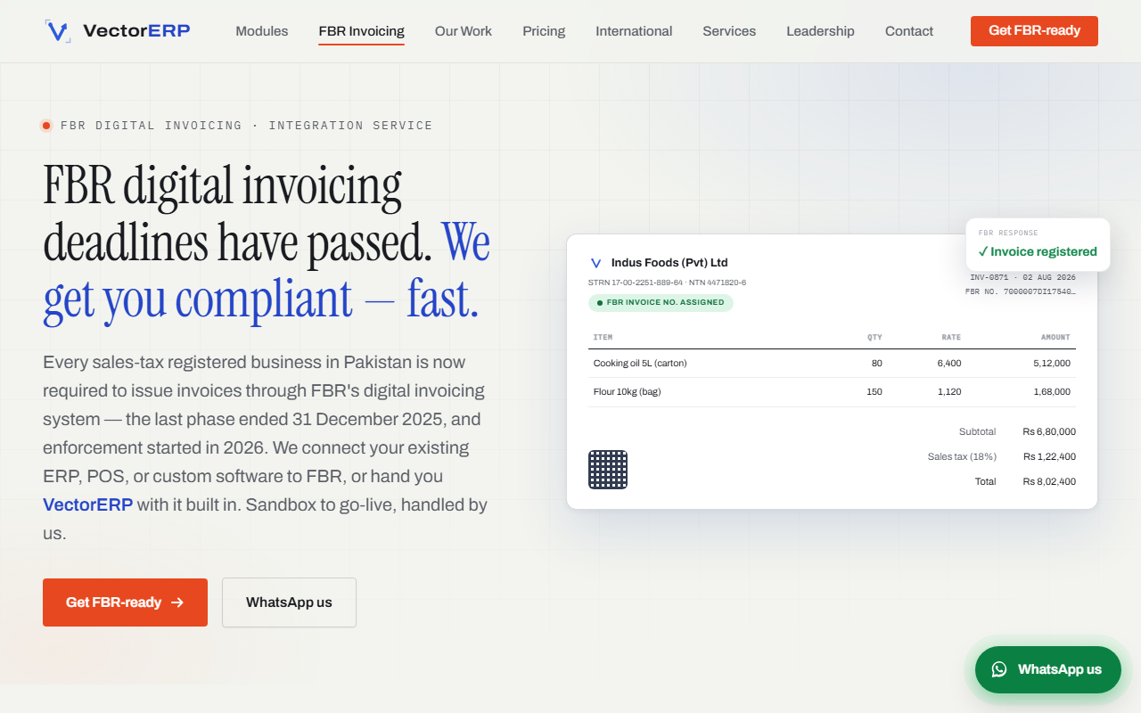 FBR digital invoicing integration